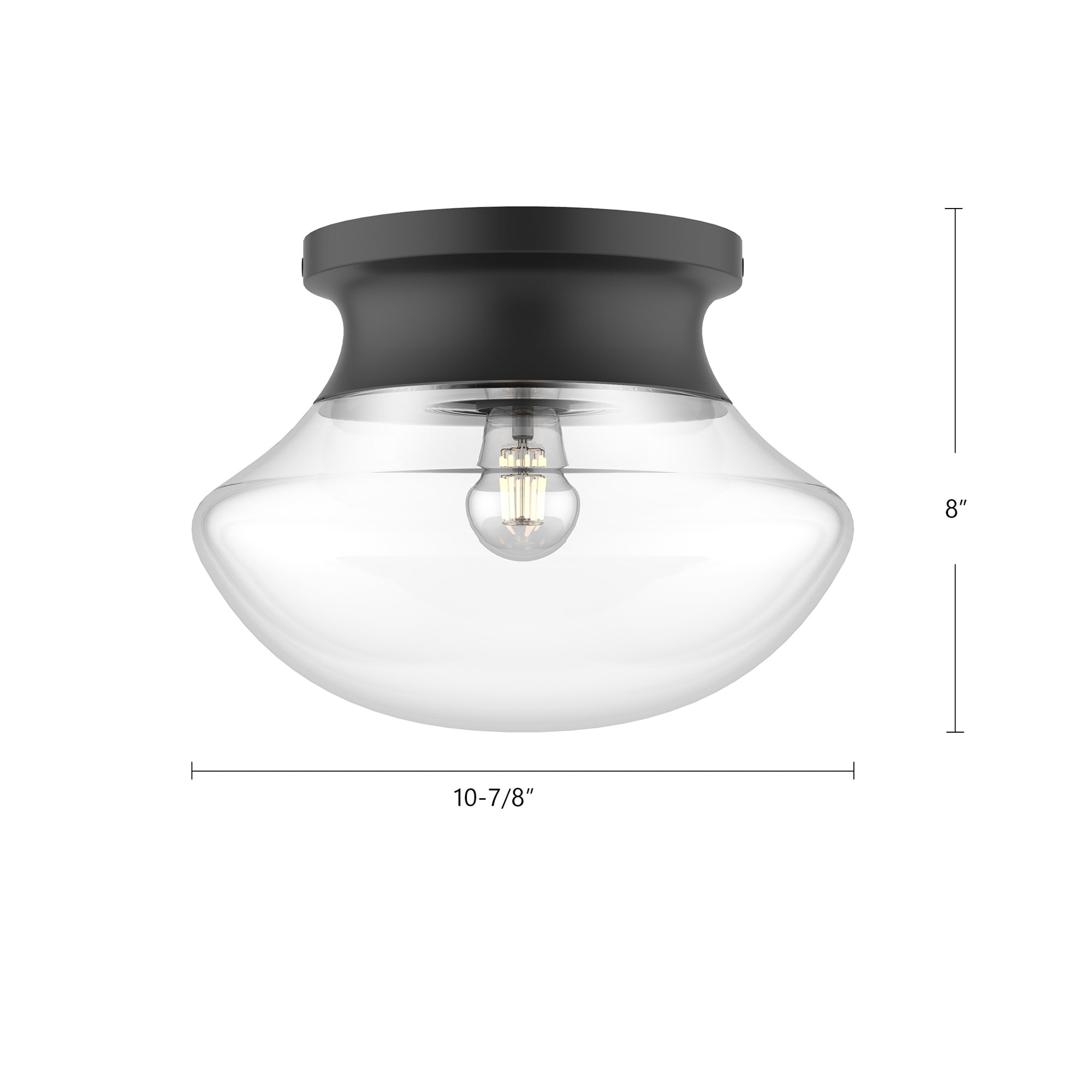 Marcel 11-in Steel Flush Mount