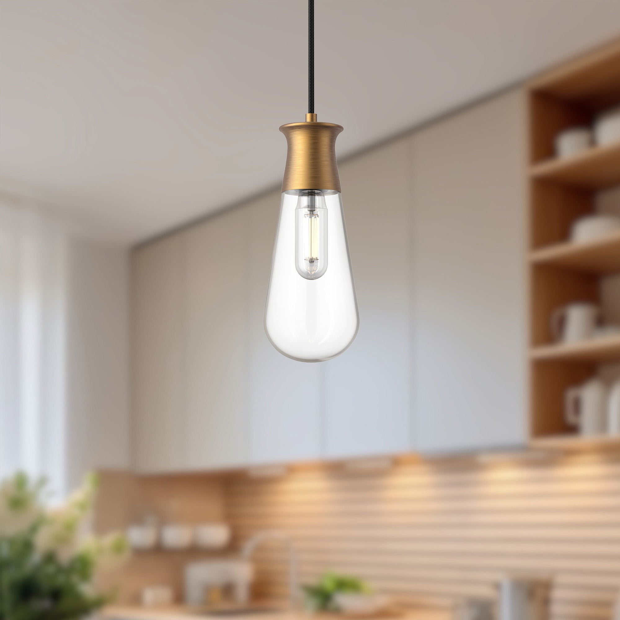 Marcel 4-in Steel Pendant