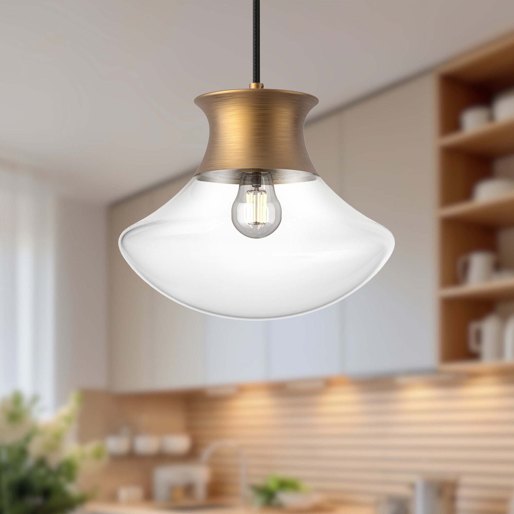 Marcel 11-in Steel Pendant