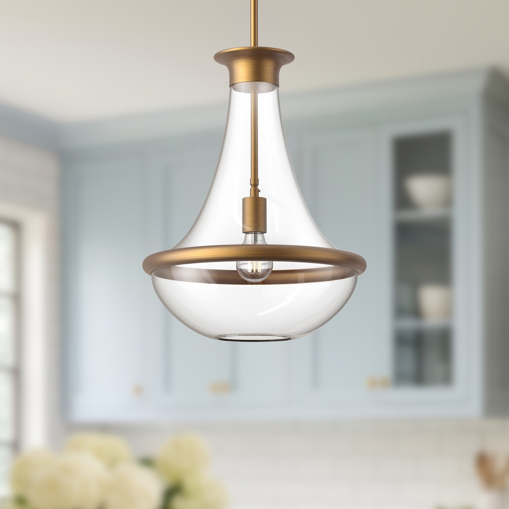 Marcel 10-in Steel Pendant