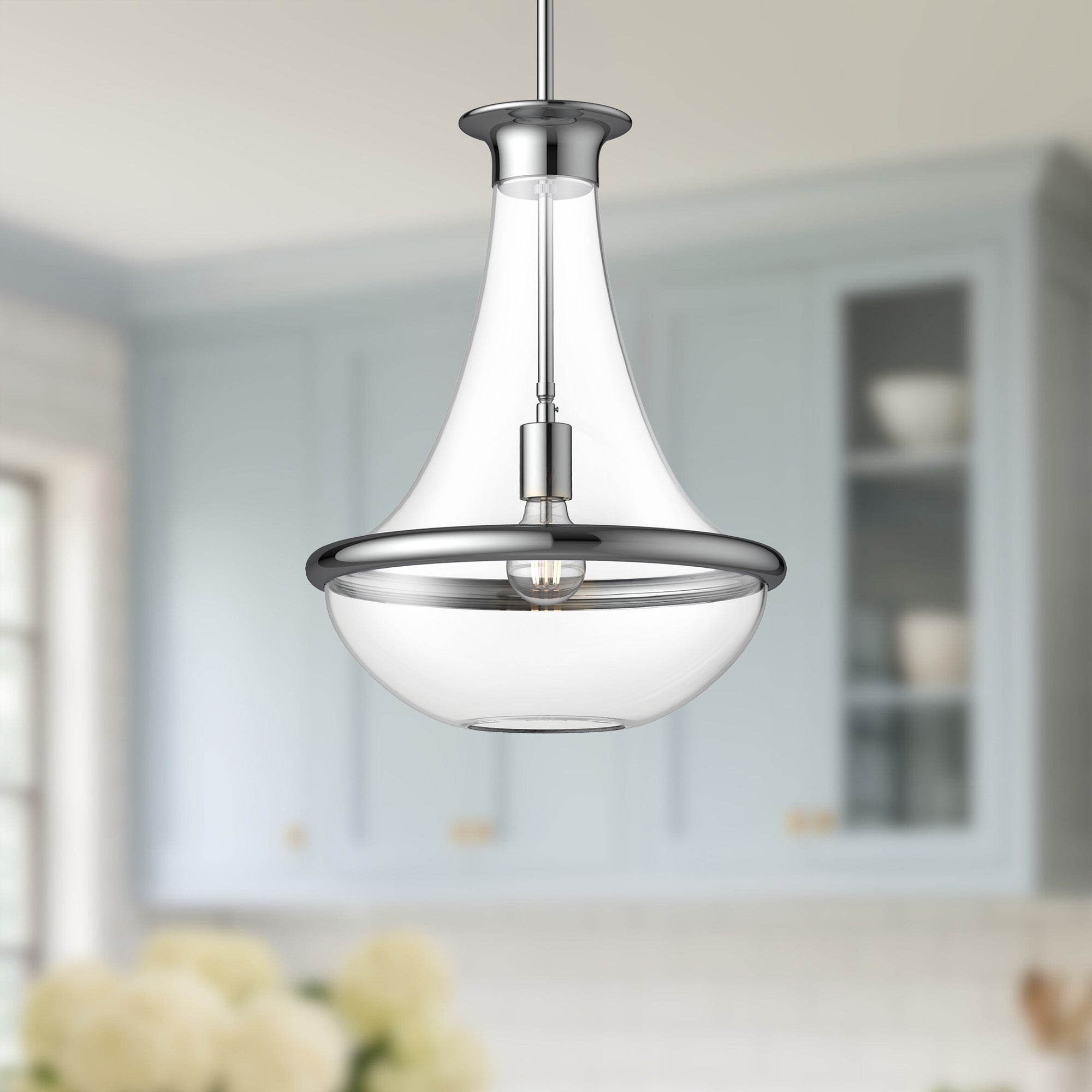 Marcel 10-in Steel Pendant