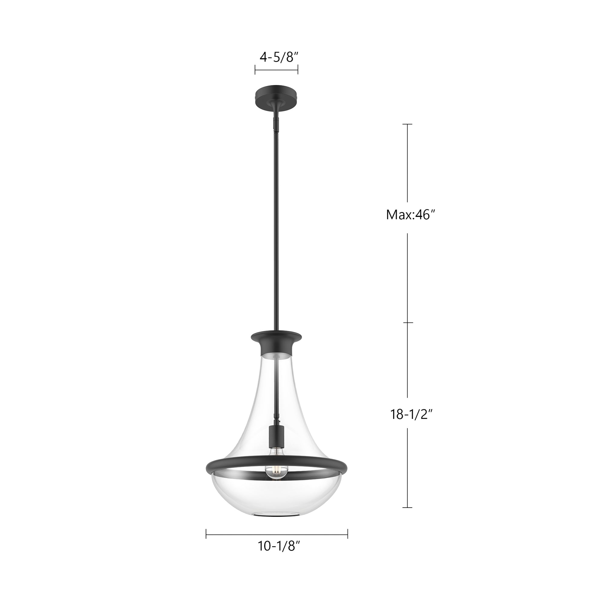 Marcel 10-in Steel Pendant