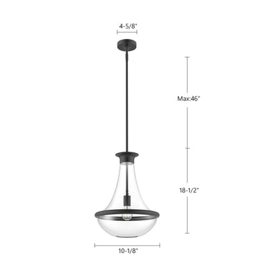 Marcel 10-in Steel Pendant