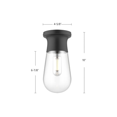 Marcel 5-in Steel Semi-Flush Mount