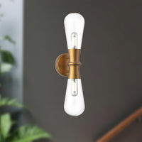 Marcel 5-in 2 Lights Steel Vanity Light