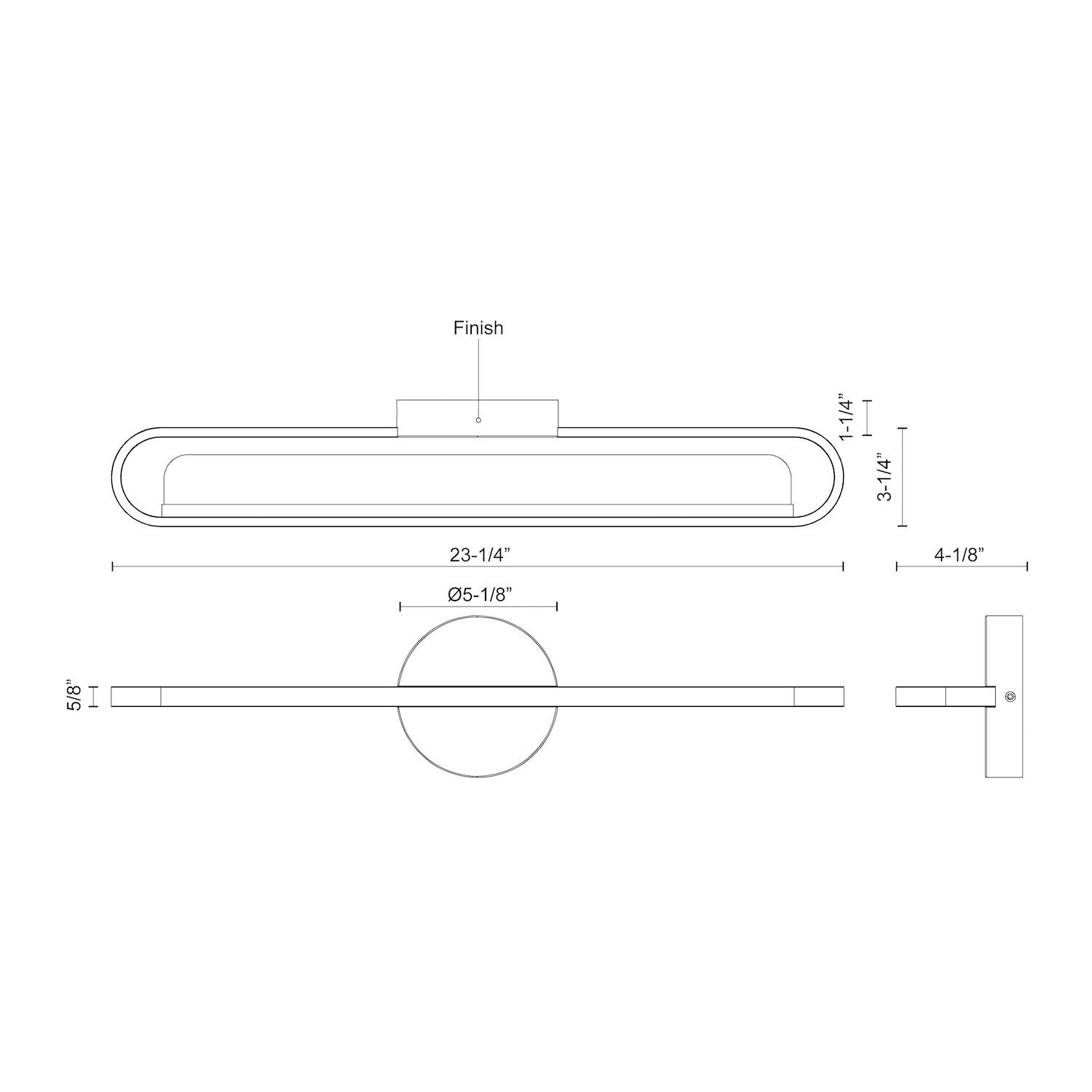 Marlon 24-in Aluminum Vanity Light