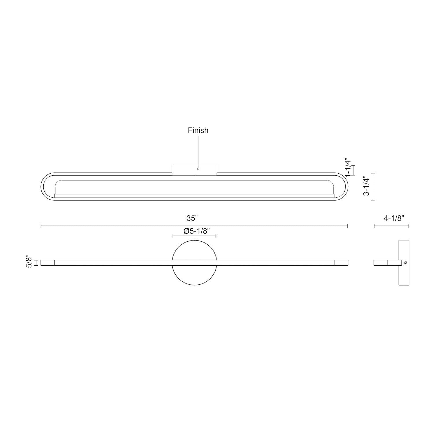 Marlon 36-in Aluminum Vanity Light