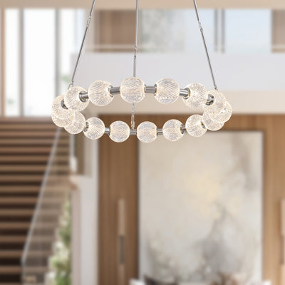 Marni 32-in Aluminum Chandelier
