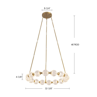 Marni 32-in Aluminum Chandelier