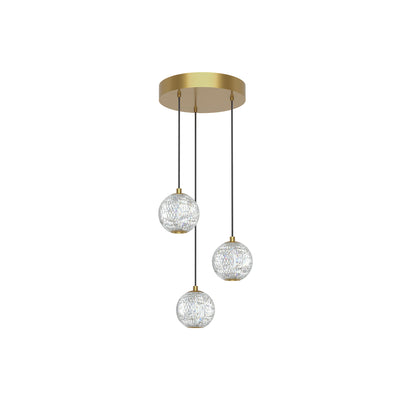 Marni 3 Light Aluminum Multi Pendant
