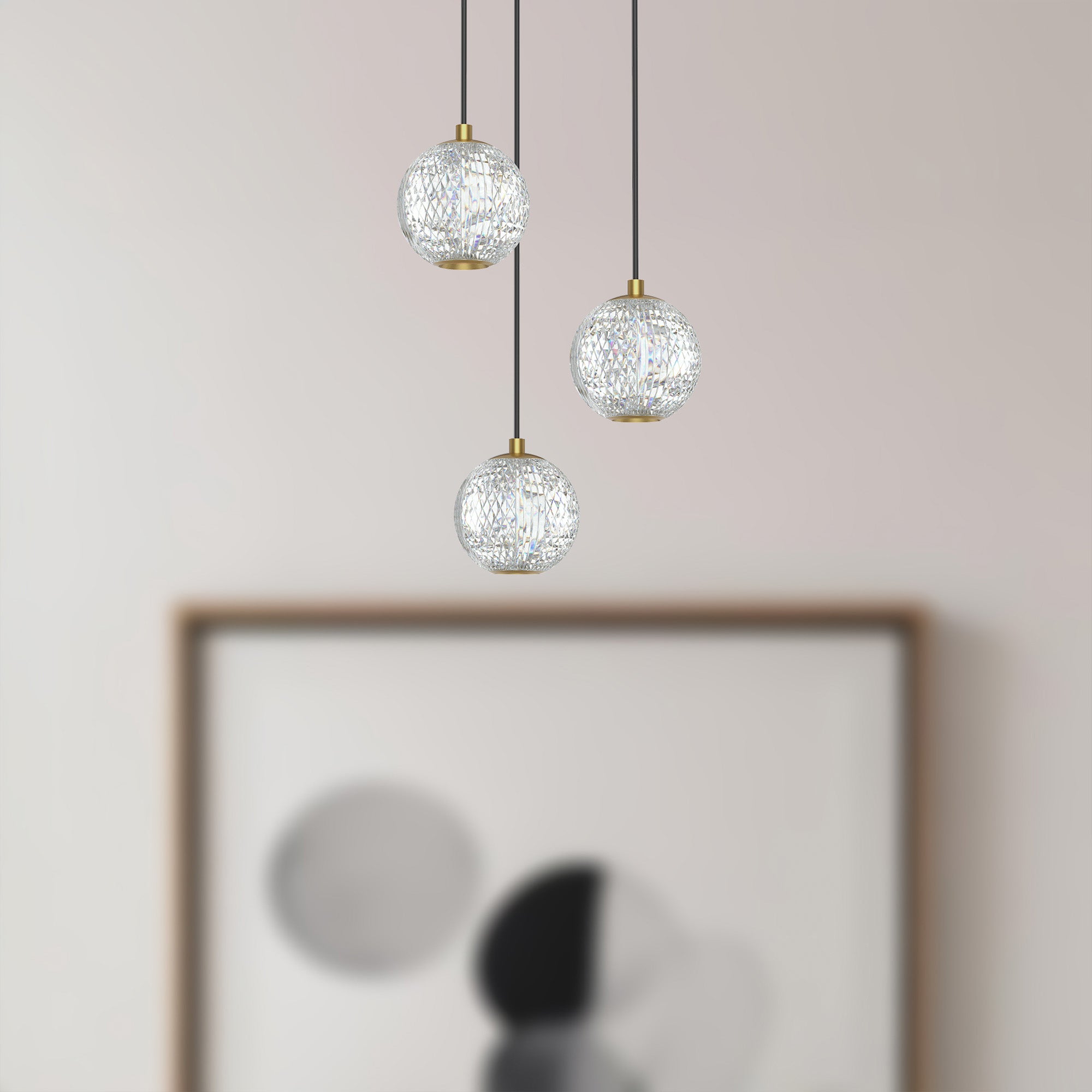 Marni 3 Light Aluminum Multi Pendant