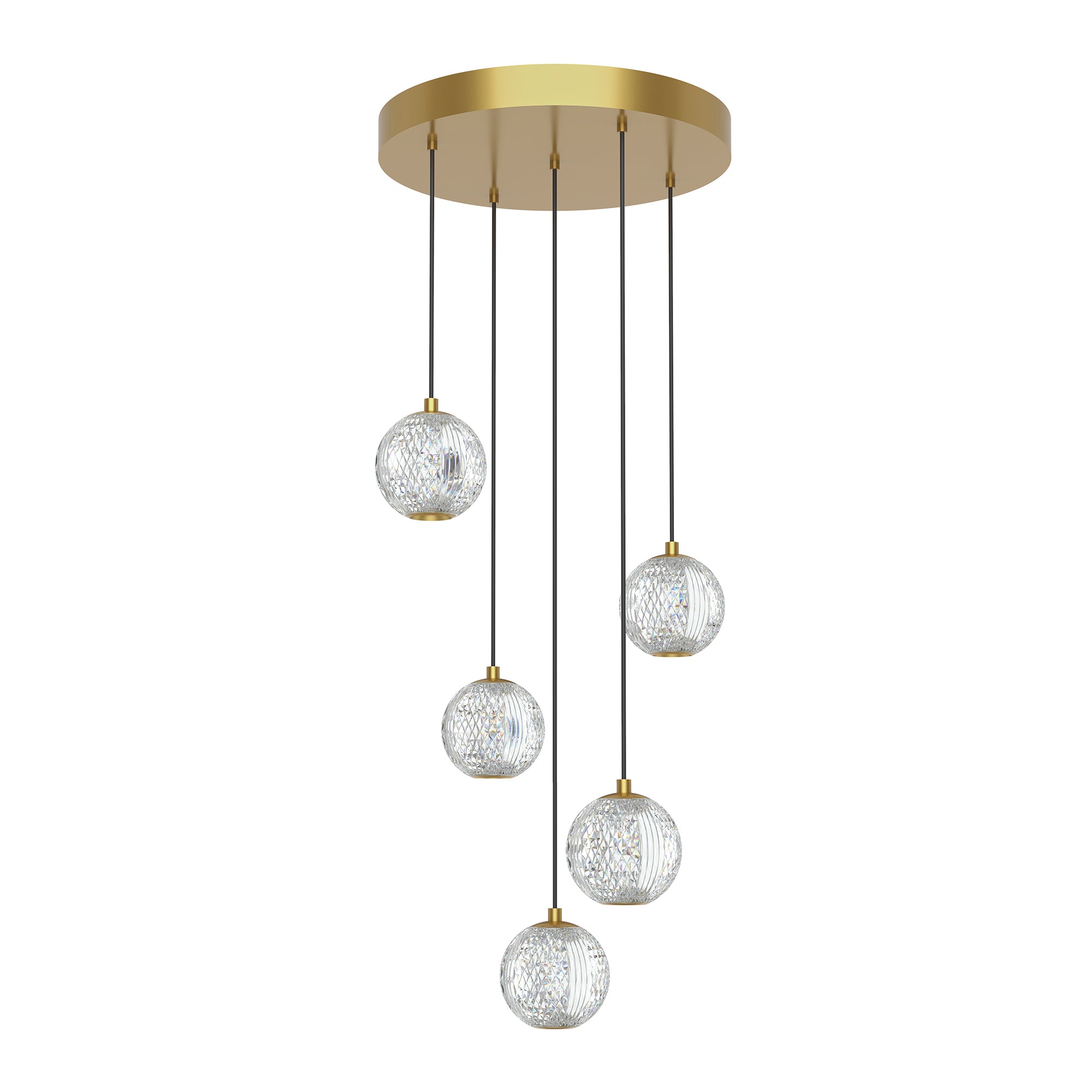 Marni 5 Light Aluminum Multi Pendant