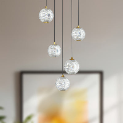 Marni 5 Light Aluminum Multi Pendant