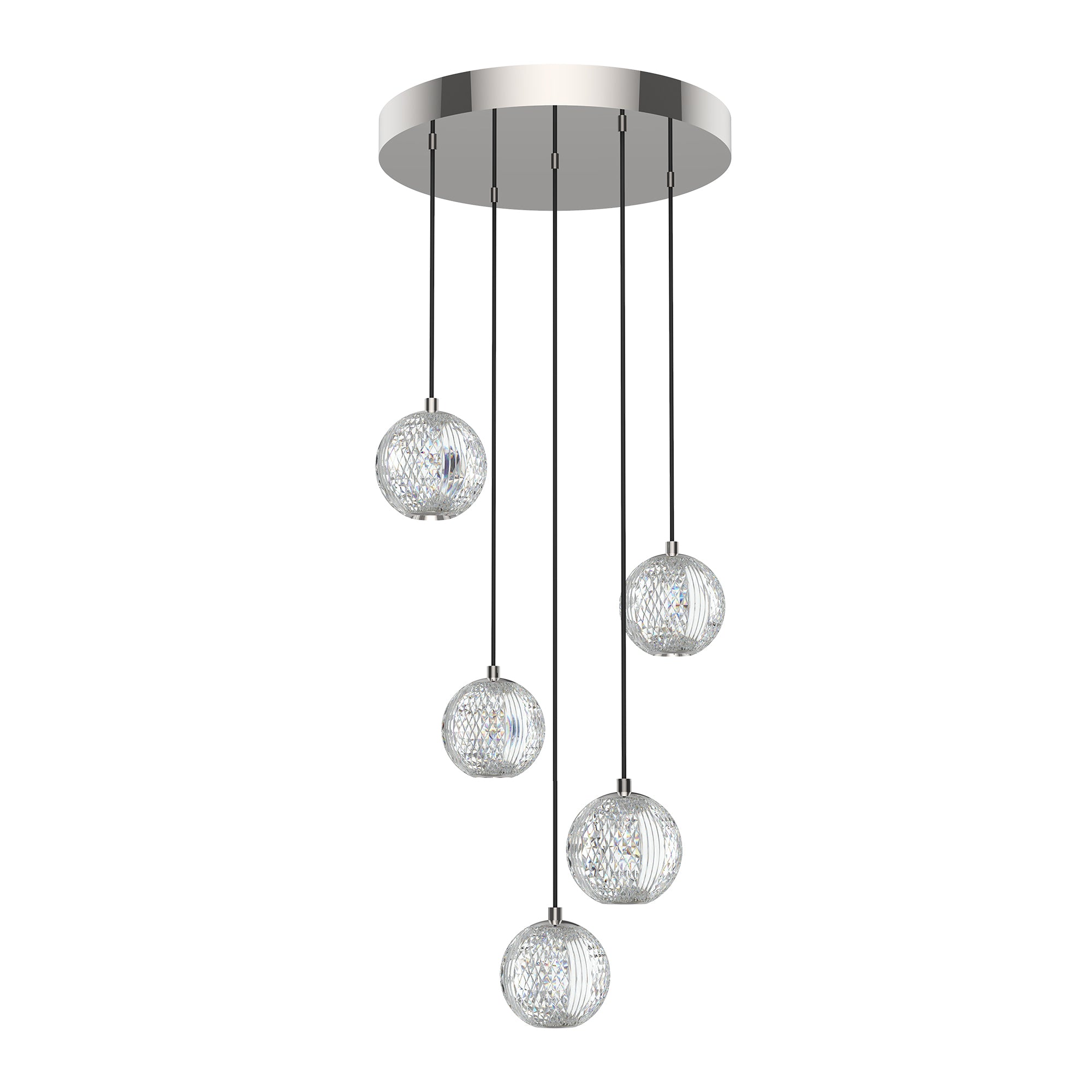 Marni 5 Light Aluminum Multi Pendant