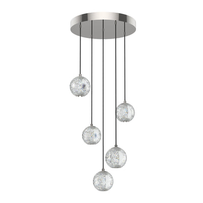 Marni 5 Light Aluminum Multi Pendant