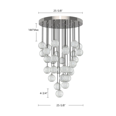 Marni 30 Light Aluminum Multi Pendant