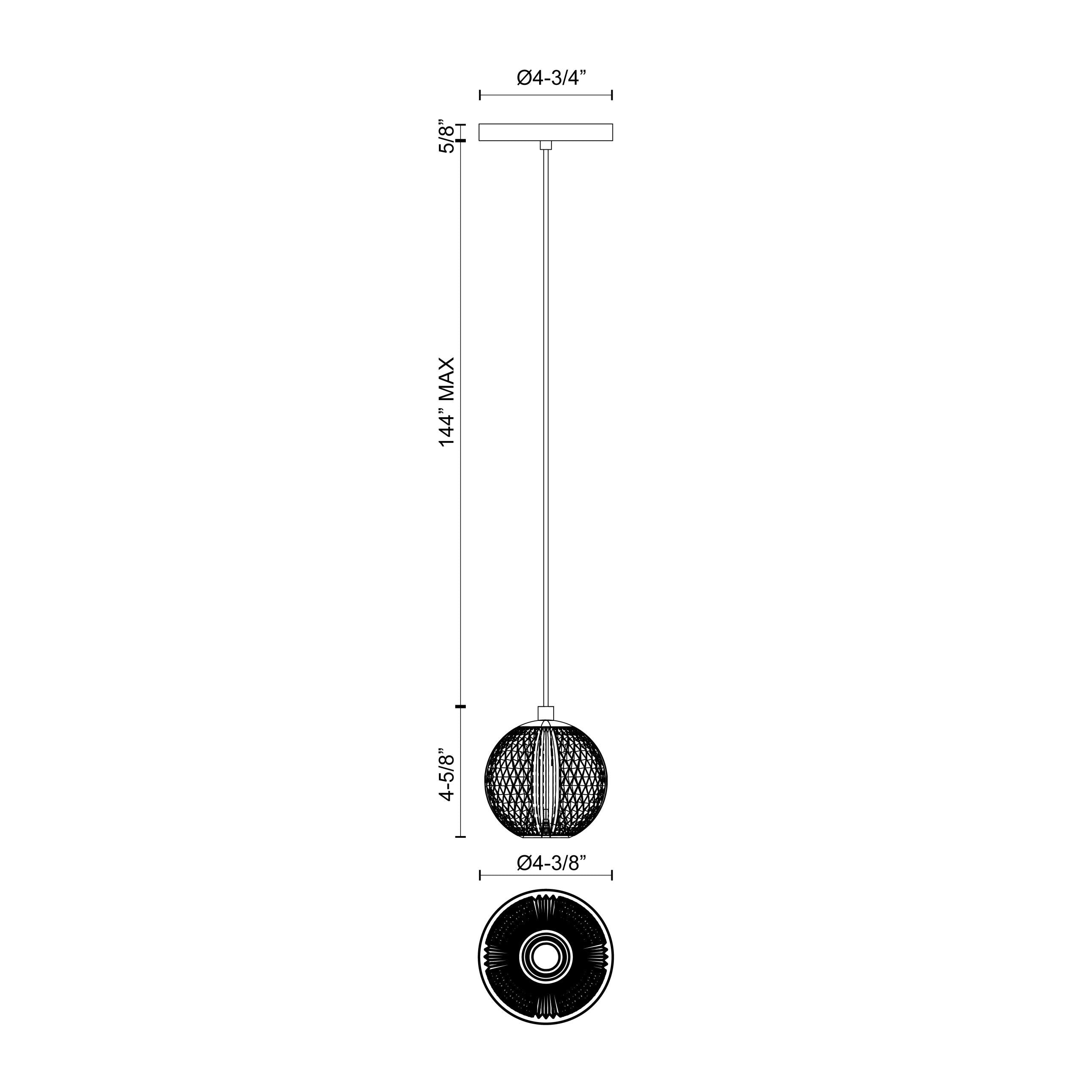 Marni 5-in Aluminum Pendant