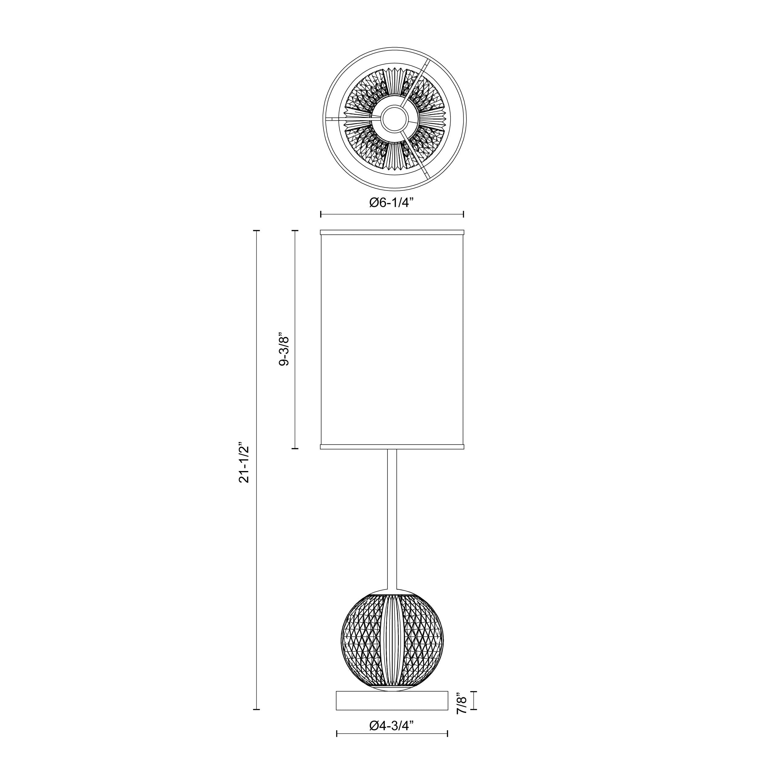 Marni 21-in Aluminum Table Lamp