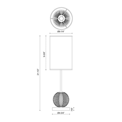 Marni 21-in Aluminum Table Lamp
