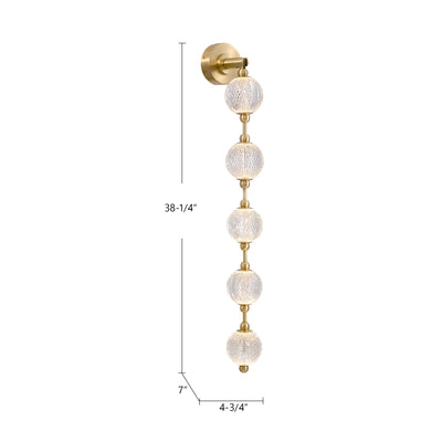 Marni 38-in Aluminum Vanity Light