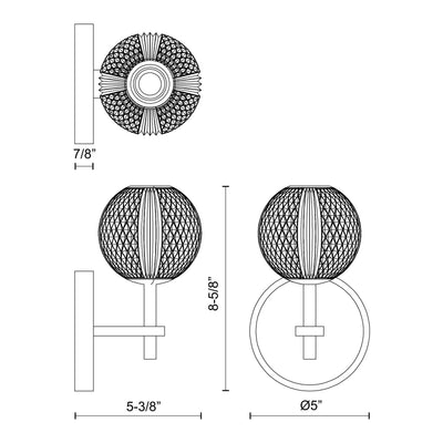 Marni 5-in Aluminum Vanity Light