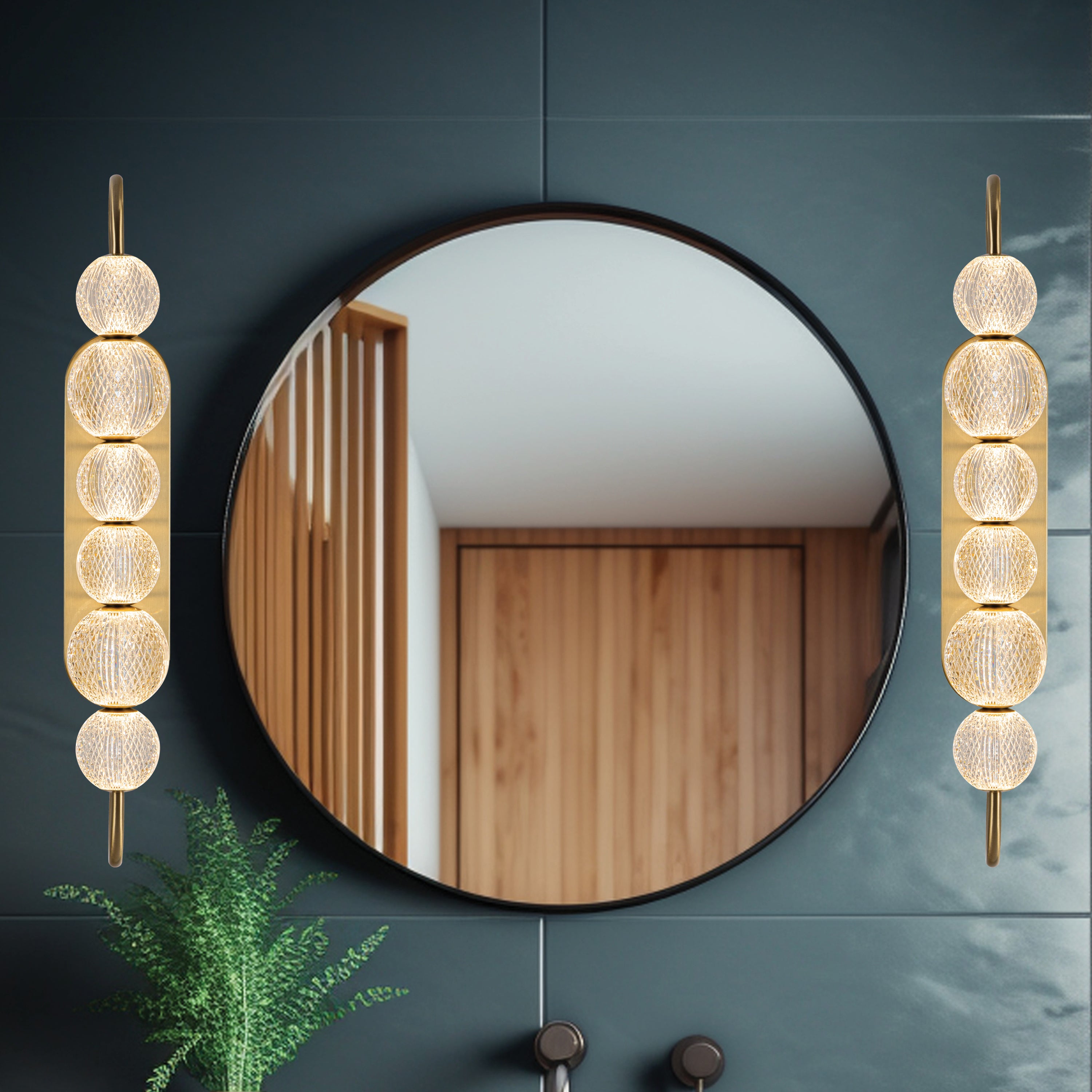 Marni 28-in Aluminum Vanity Light