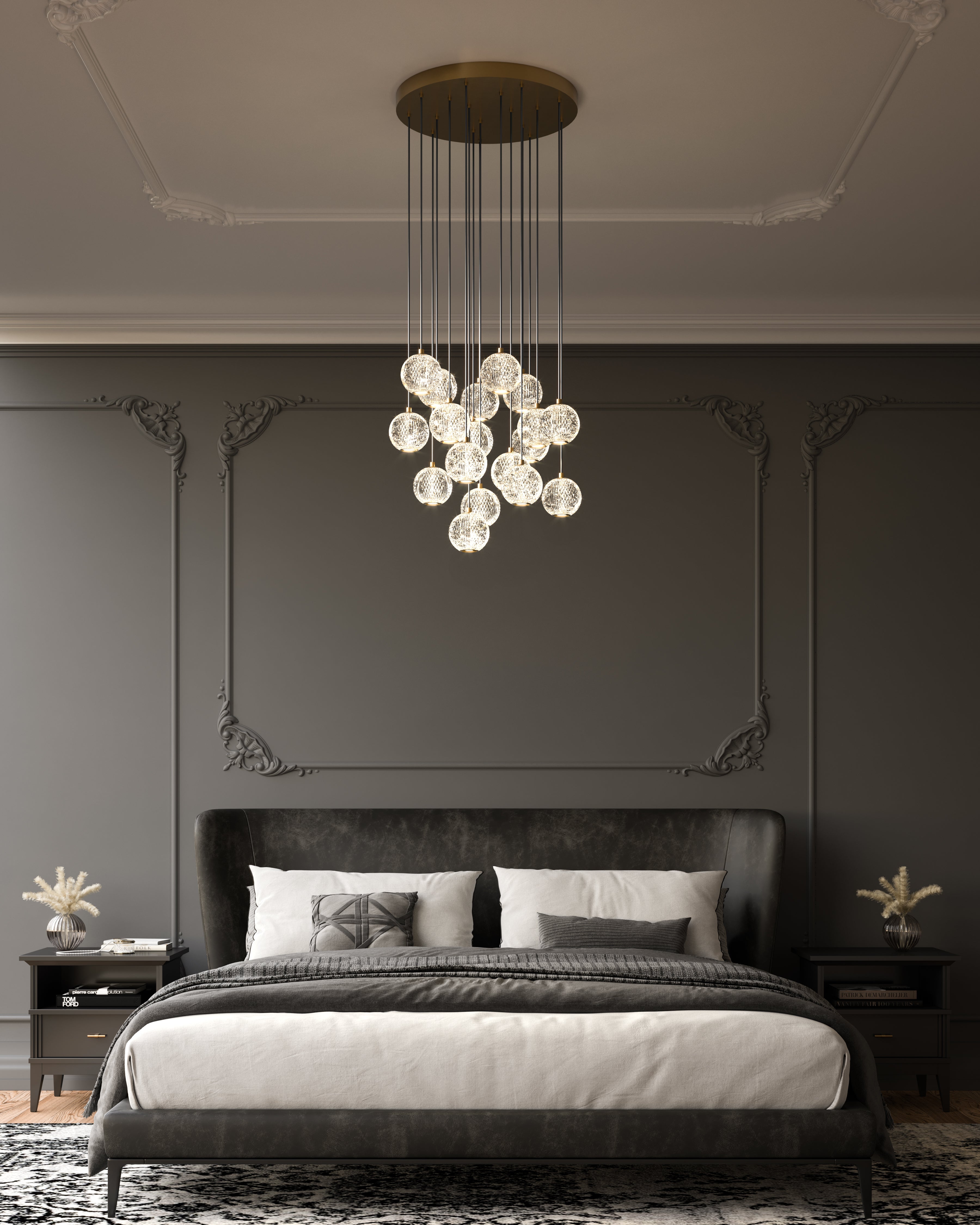 Marni 18 Light Aluminum Multi Pendant