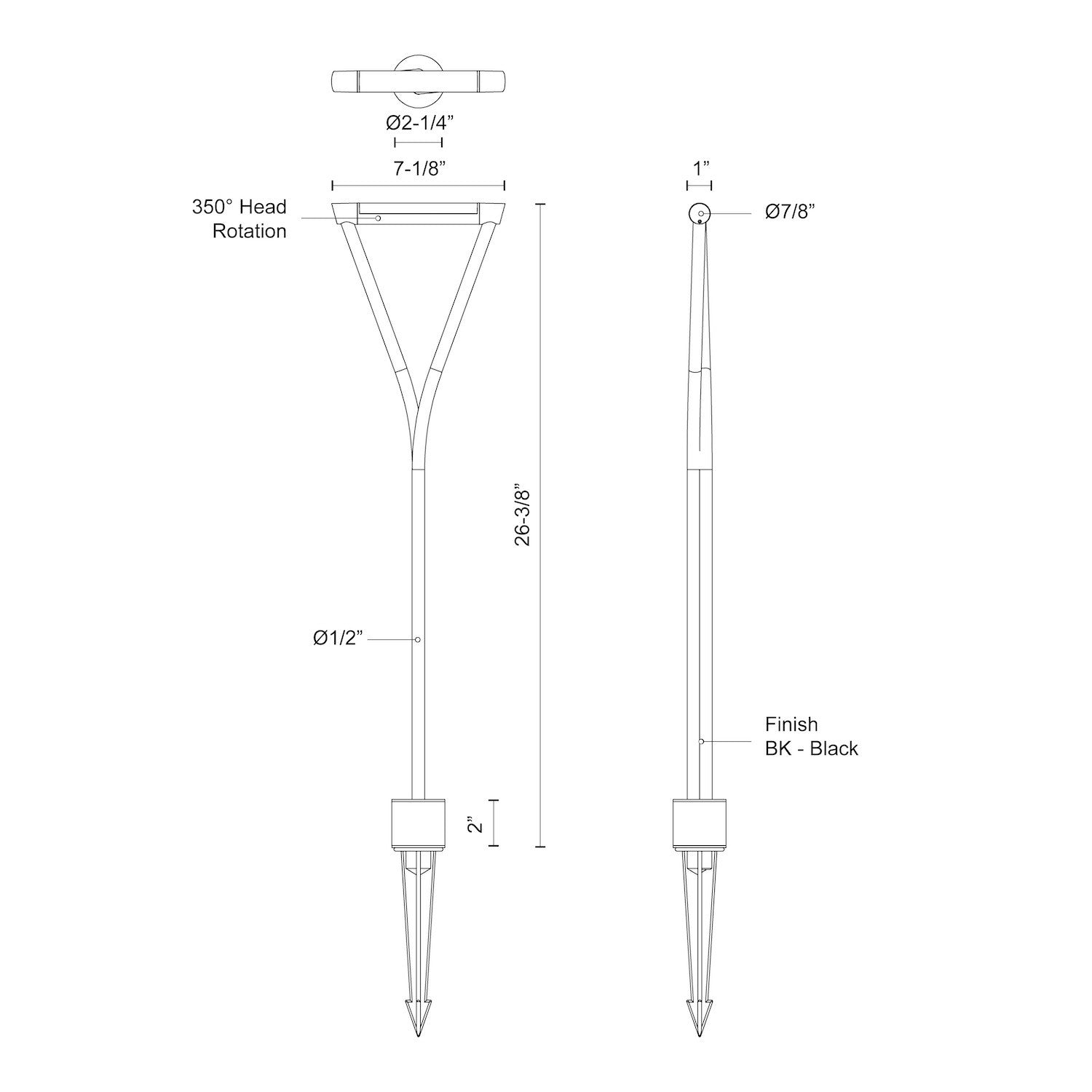 Maro 26-in Aluminum Outdoor Path Light
