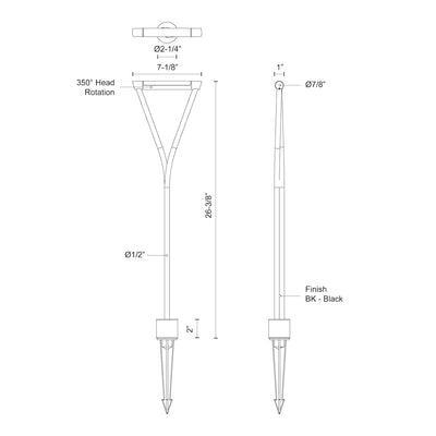 Maro 26-in Aluminum Outdoor Path Light