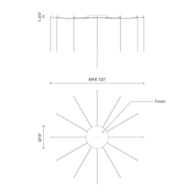 Marquee 120-in Aluminum Multi Pendant Canopy System