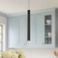 Mason 20-in Baffled Aluminum Cylinder Pendant