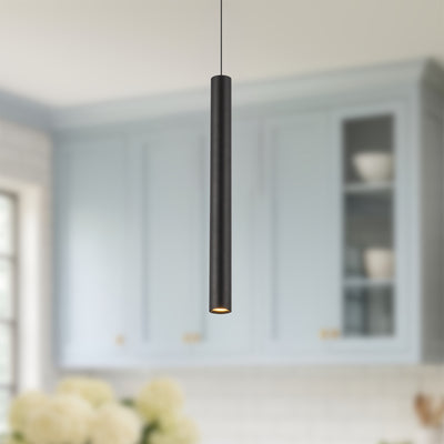 Mason 20-in Baffled Aluminum Cylinder Pendant