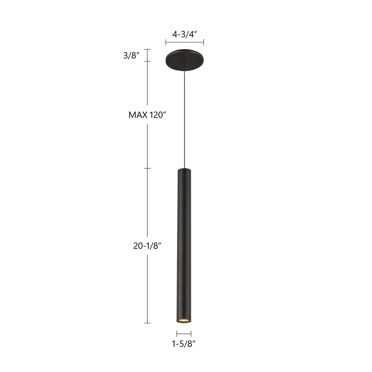 Mason 20-in Baffled Aluminum Cylinder Pendant