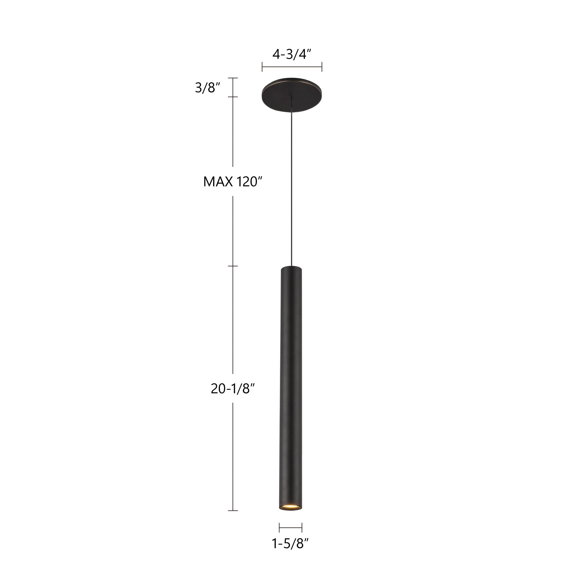 Mason 20-in Baffled Aluminum Cylinder Pendant
