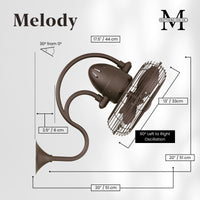 13- inch Melody Oscillating Wall Fan