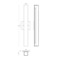 Melville 24-in Aluminum Wall Sconce