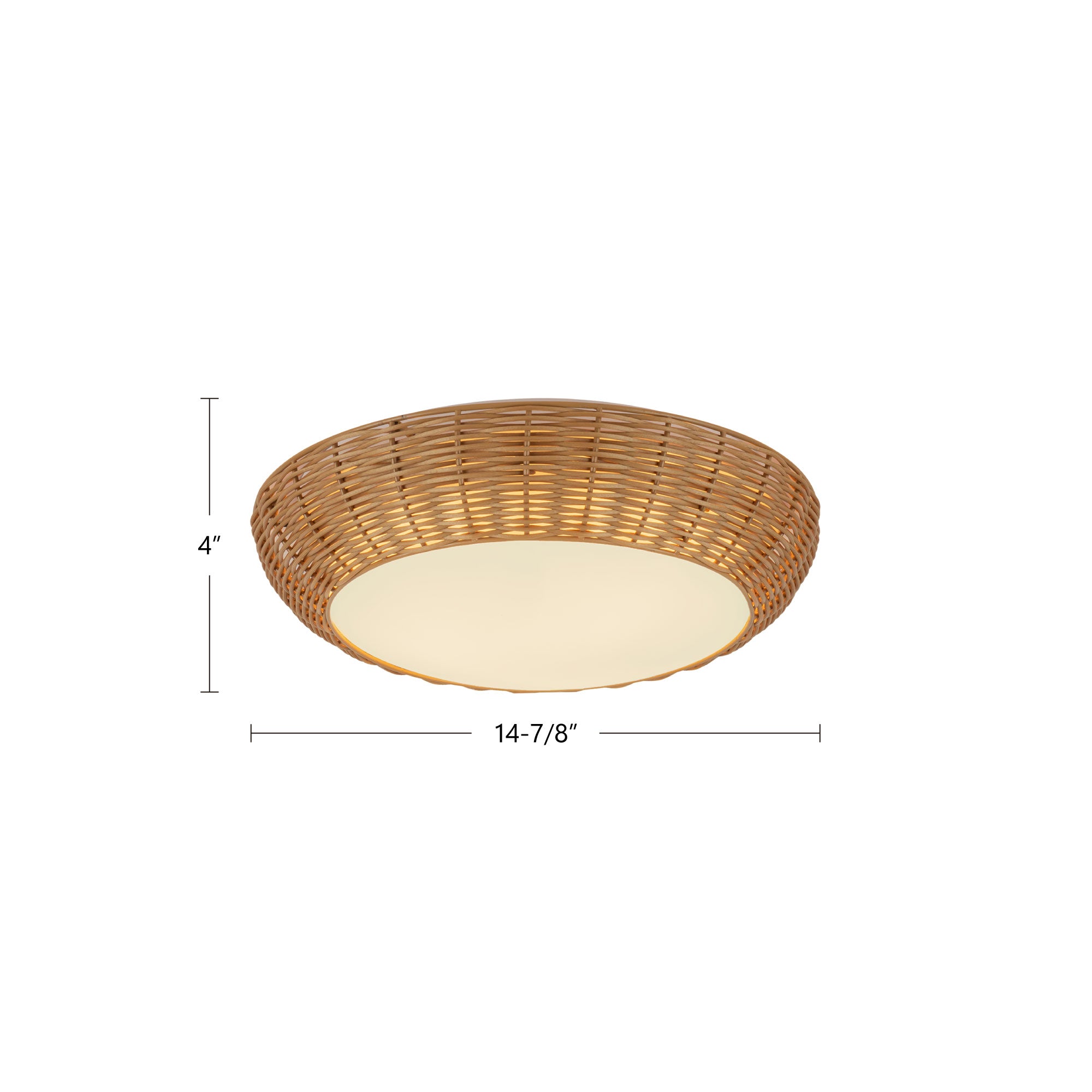 Merida 14-in Steel Flush Mount