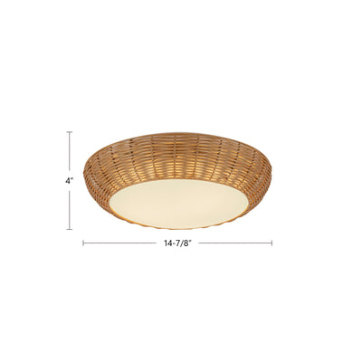 Merida 14-in Steel Flush Mount