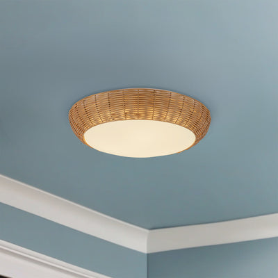 Merida 17-in Steel Flush Mount