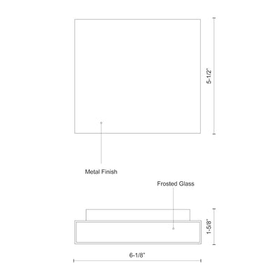 Mica 6-in Steel Wall Light