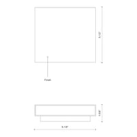 Mica 6-in Aluminum Up & Down Wall Light