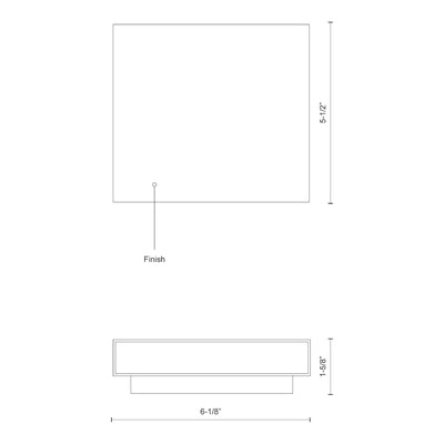 Mica 6-in Aluminum Up & Down Wall Light