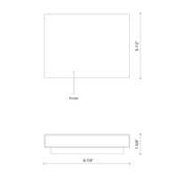 Mica 10-in Aluminum Wall Light