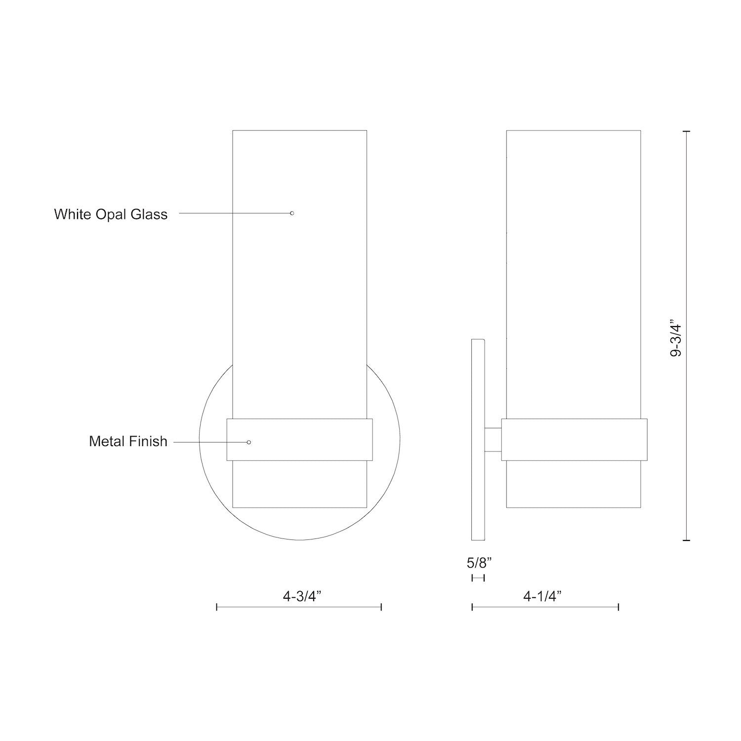 Milano 9-in Steel Wall Sconce
