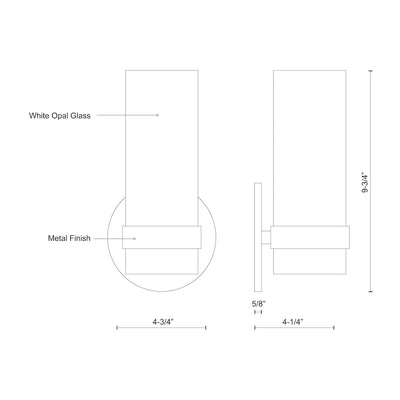Milano 9-in Steel Wall Sconce
