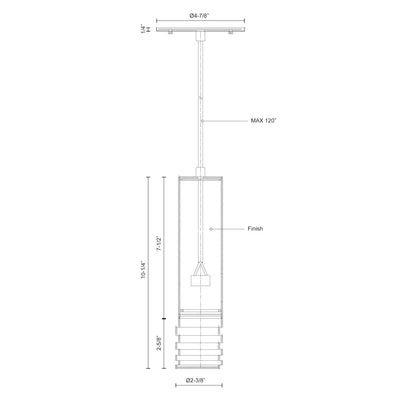 Milca 10-in Aluminum Pendant