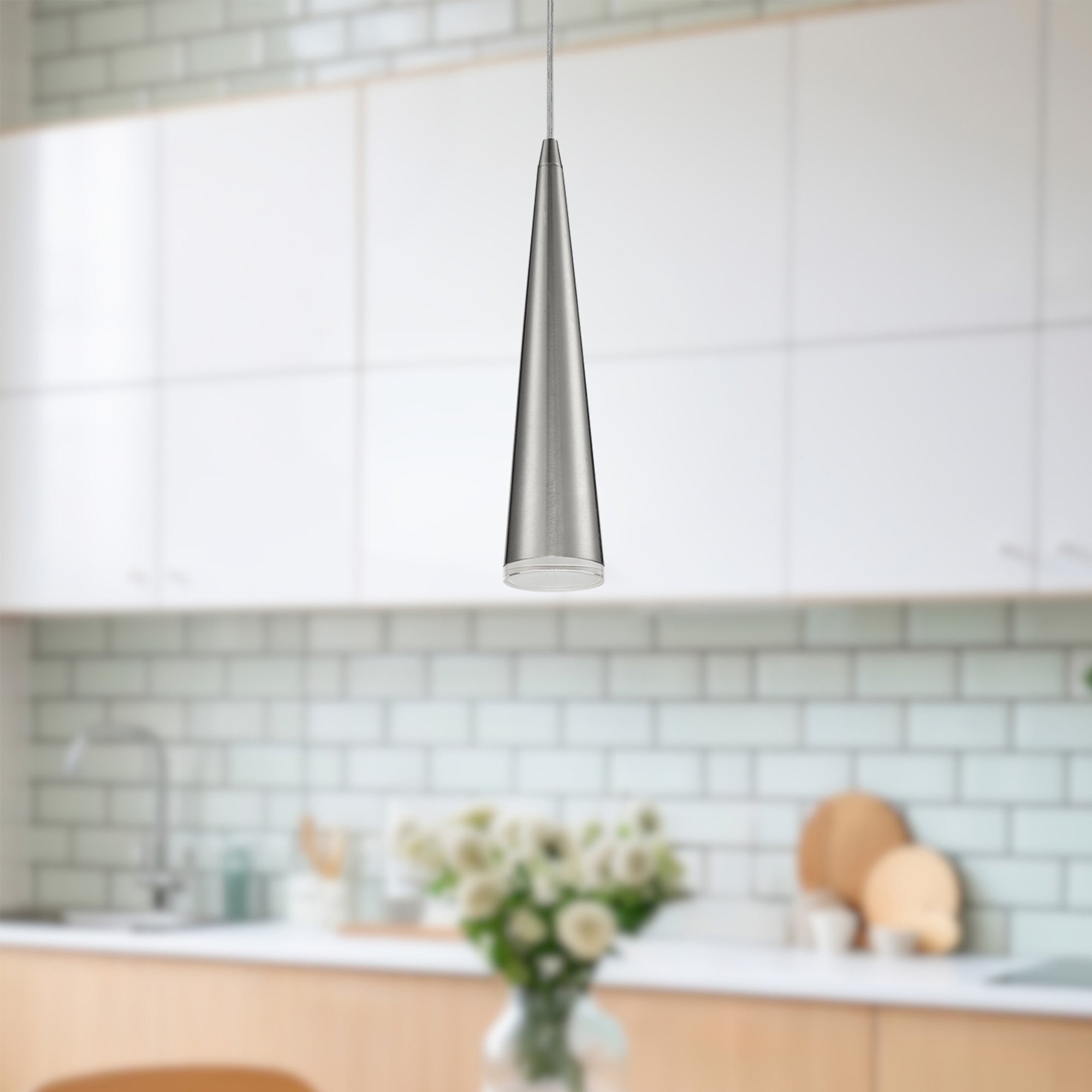 Mina 12-in Steel Pendant