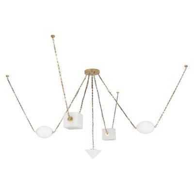 Mineral 5-Light Steel Chandelier