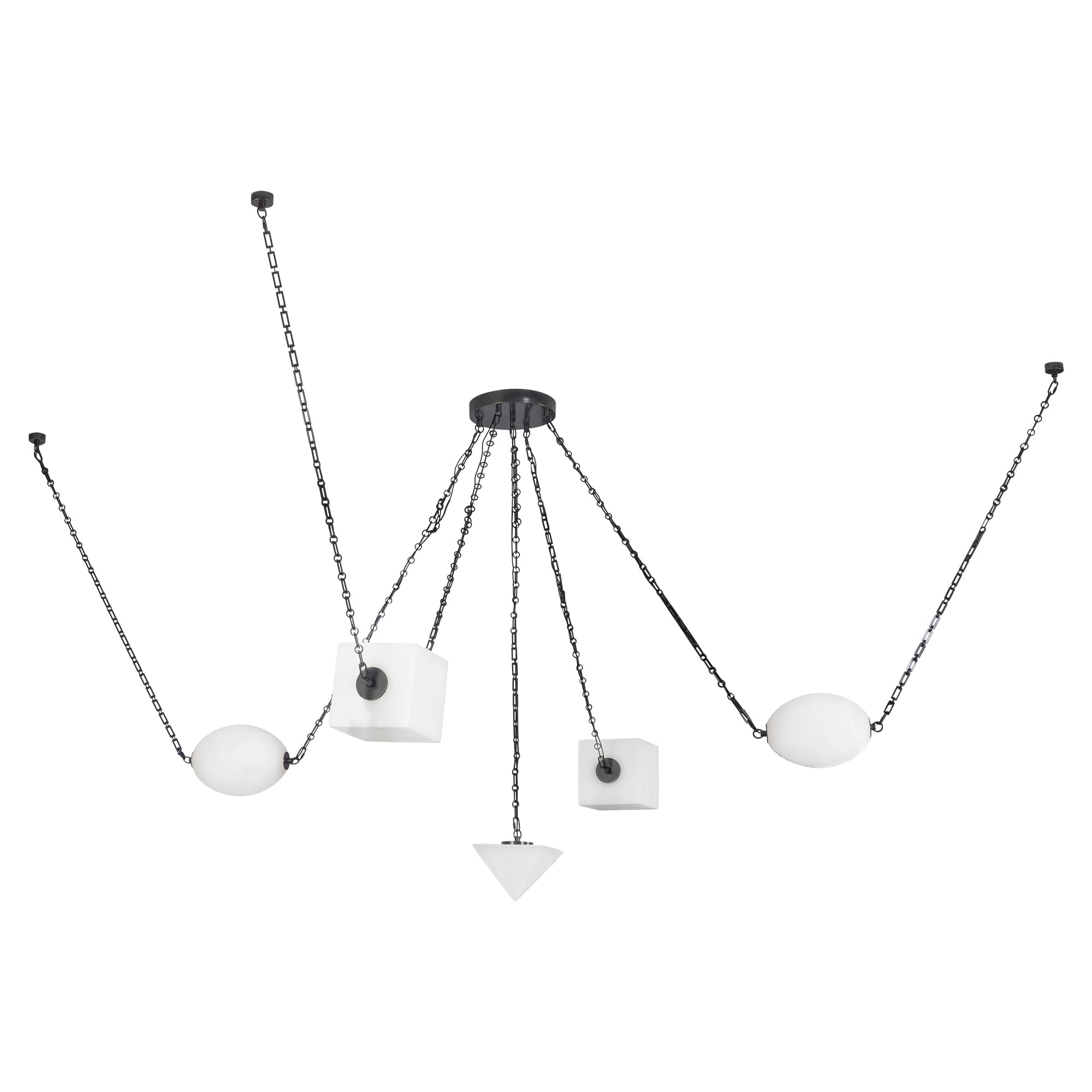 Mineral 5-Light Steel Chandelier