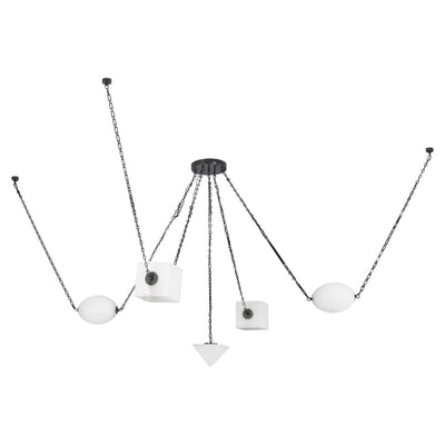 Mineral 5-Light Steel Chandelier